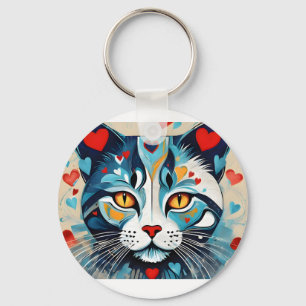 Llavero Gato de corazón