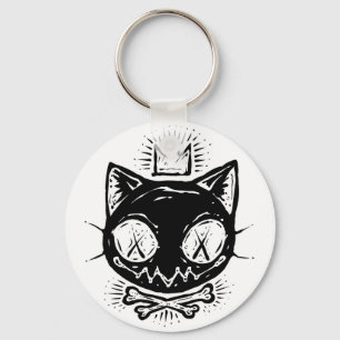 Llavero Gato de cráneo coronado
