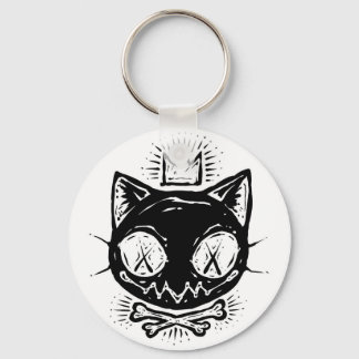 Llavero Gato de cráneo coronado