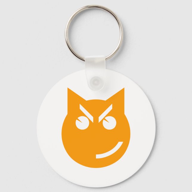 Llavero Gato de Emoji sonriente (Anverso)