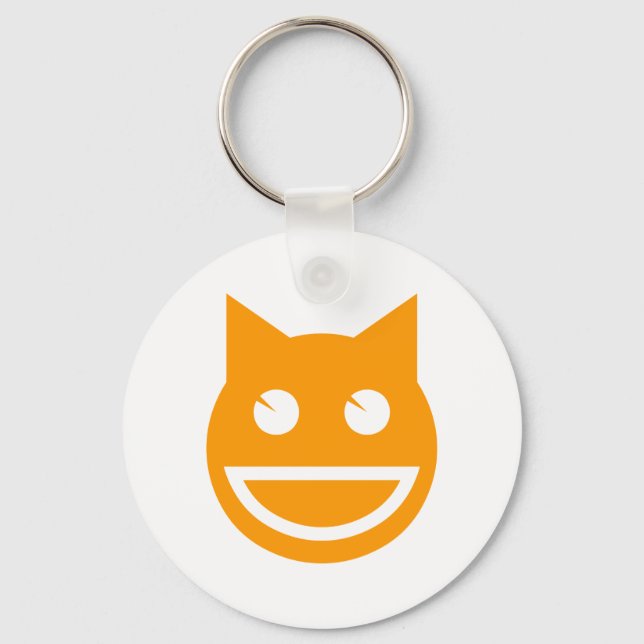Llavero Gato de Emoji sonriente (Anverso)