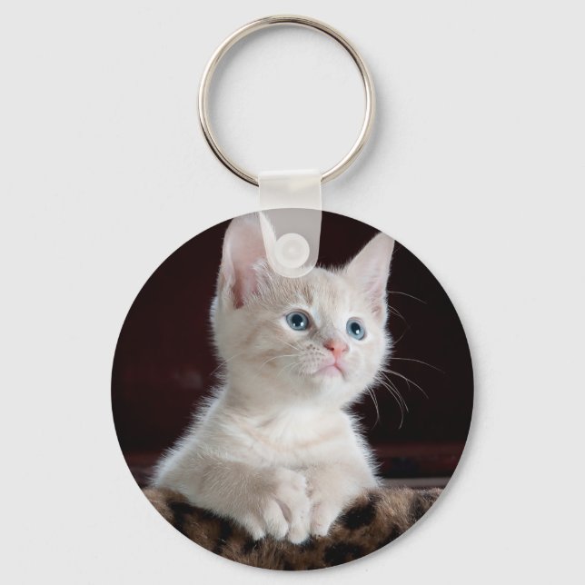 Llavero Gato de foto Mascota personalizado Lover Keepsake (Anverso)