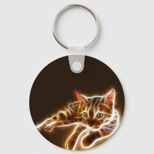 Llavero Gato de Fractalius Bengala