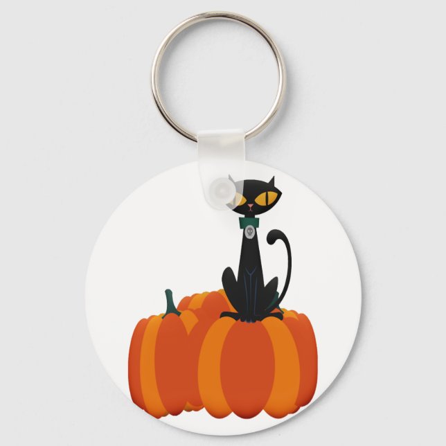 Llavero Gato de Halloween (Anverso)