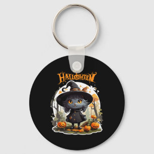 Llavero Gato de Halloween ama al divertido y espeluznante 