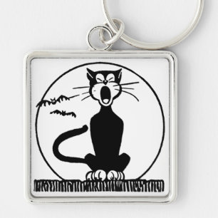 Llavero Gato de Halloween vintage