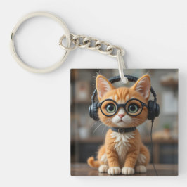 Llavero Gato de jengibre juguetón