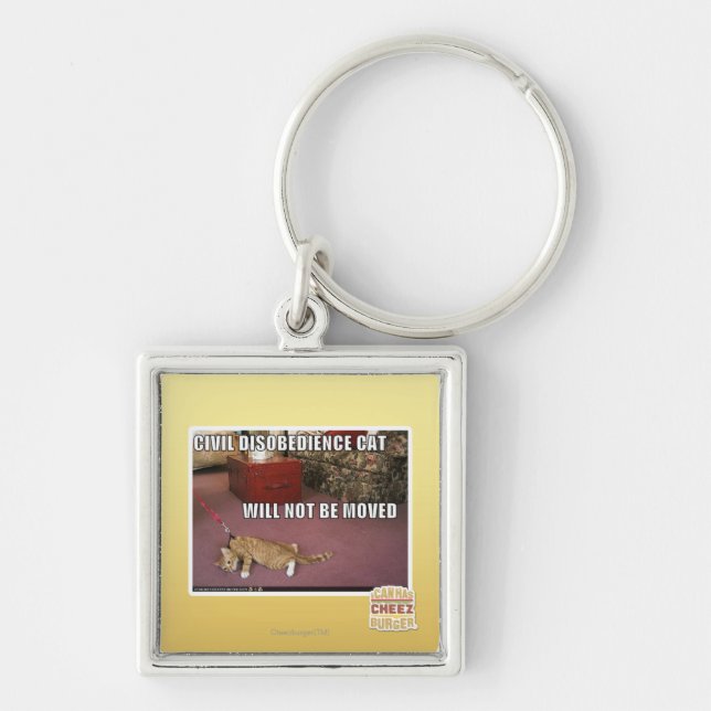 Llavero Gato de la desobediencia civil (Frente)