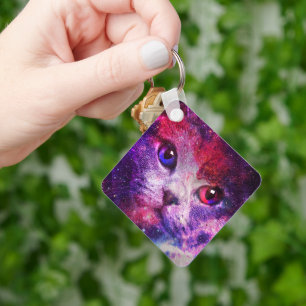 Llavero Gato de la Galaxia Púrpura