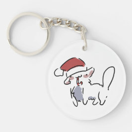 Llavero Gato de Navidad