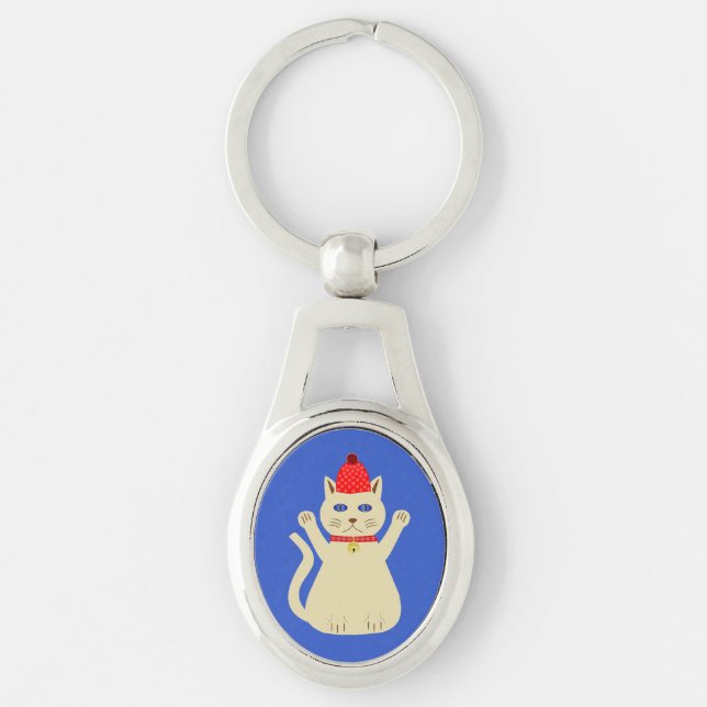 Llavero Gato de Navidad Adorable (Anverso)