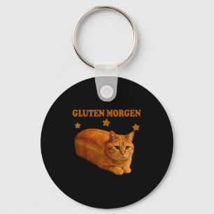 Llavero Gato de pan divertido meme gluten mañana humor grá