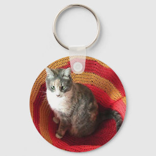 Llavero Gato de Perla en Afgano
