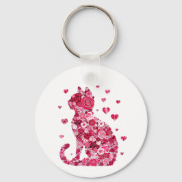 Llavero Gato de Rosas