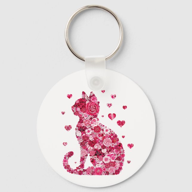 Llavero Gato de Rosas (Anverso)