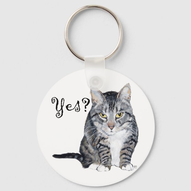 Llavero Gato de Shorthair americano - ¿Sí? (Anverso)