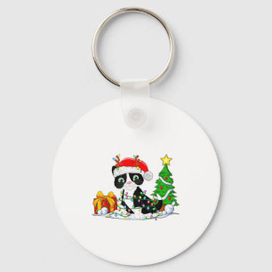 Llavero Gato de traje adorable Santa luces del árbol de Na