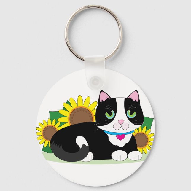 Llavero Gato de Tuxedo (Anverso)