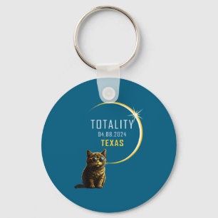Llavero Gato del eclipse solar total de Texas