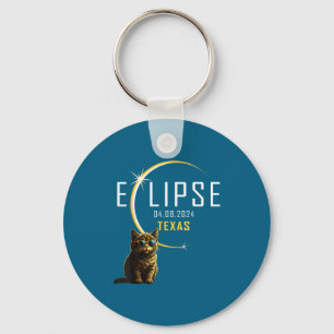 Llavero Gato del eclipse solar total de Texas