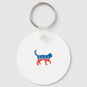 Llavero Gato Demócrata Harris 2024 - Vota Por Kamala W Ele