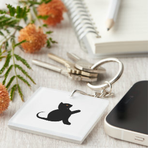 Llavero Gato diciendo hola