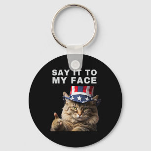 Llavero Gato Dilo A Mi Cara Kamala Harris