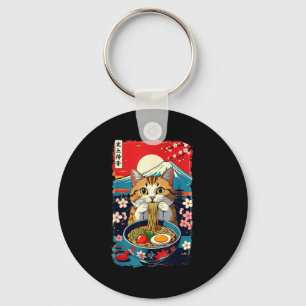 Llavero Gato divertido Catzilla Anime Ramen Gato japonés H