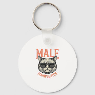 Llavero Gato Divertido Manipulador Masculino Gafas de Sol