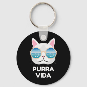 Llavero Gato divertido Pura Vida - Costa Rica Surfing Ola