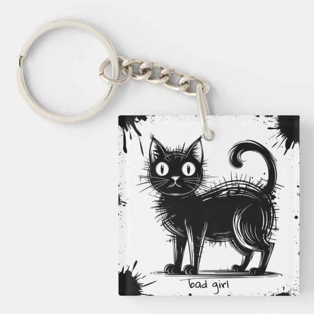 Llavero Gato Doodle (Frente)