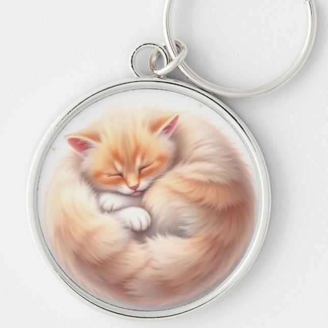 Llavero gato dormido lindo (Frente)