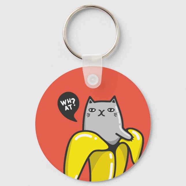 Llavero Gato en banana (Anverso)