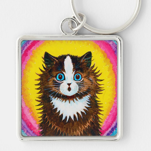 Llavero Gato en un arcoiris, Louis Wain (Frente)