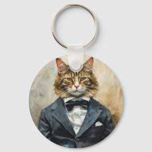 Llavero Gato en un traje