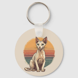 Llavero Gato Esfinge Vintage Madre Arte Retro