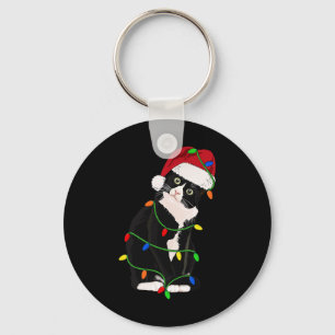 Llavero Gato esmoquin Meow Santa Tuxie Luces del árbol de