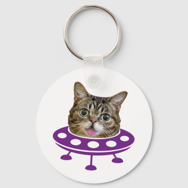 Llavero Gato Espacial (Anverso)