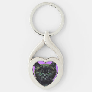 Llavero Gato estilo Van Gogh
