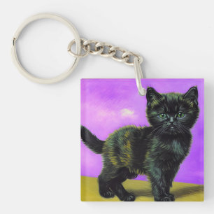Llavero Gato estilo Van Gogh