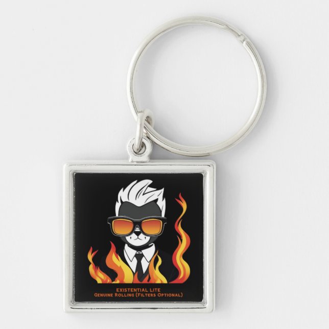 Llavero Gato EXISTENCIAL LITE (Frente)