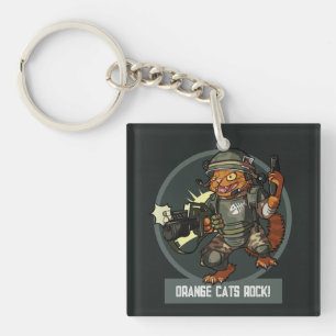 Llavero Gato extravagante Marino Naranja Gatos Rockean! Ar