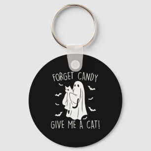 Llavero Gato fantasma divertido de Halloween Olvida carame