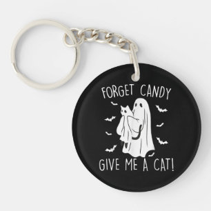 Llavero Gato fantasma divertido de Halloween Olvida carame
