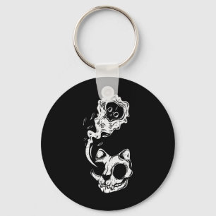 Llavero Gato Fantasma Lazy Halloween Disstume Divertido Ki