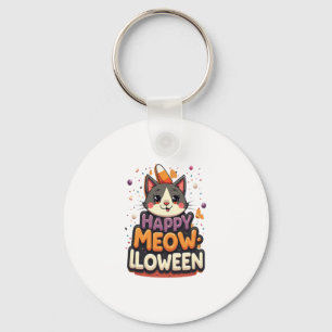 Llavero Gato feliz de Meow-lloween