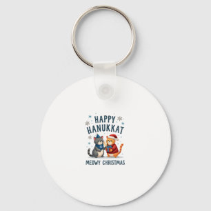 Llavero Gato Feliz Navidad Feliz Hanukkah Judío Cristiano