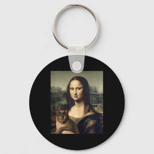 Llavero Gato femenino amante de Mona Lisa Cat Kitten