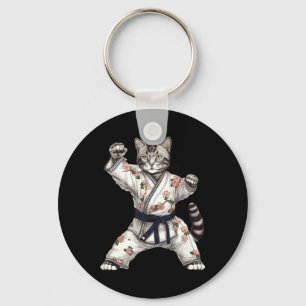 Llavero Gato Gatito Minino Karate Taekwondo Kickboxing