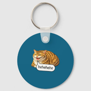 Llavero Gato Gordo Divertido Sonriente Meme Tonto Raro